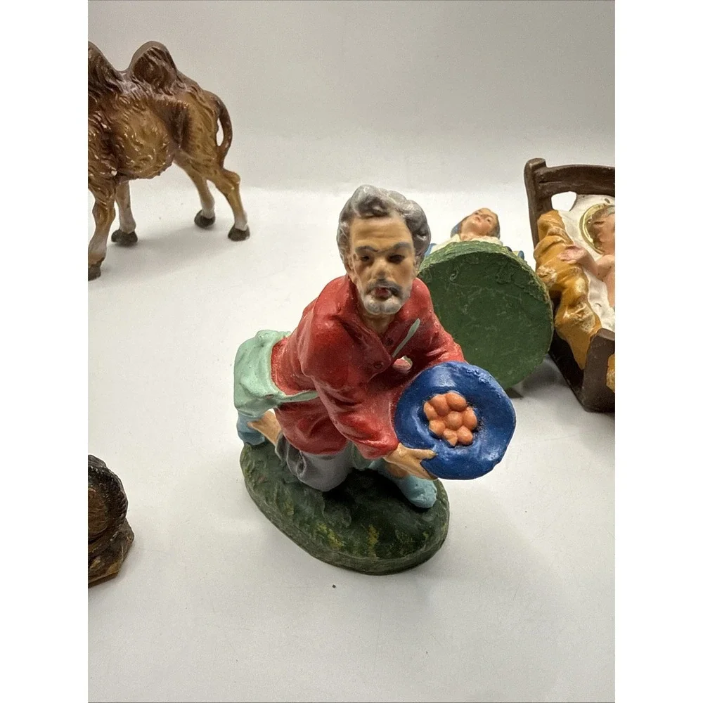 Nativity Christmas SET Of 1O Figures ITALY 2.5